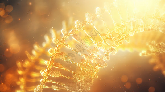 金色DNA3D模型背景图片