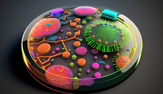 细胞样本未来抽象3D基因模型设计图片