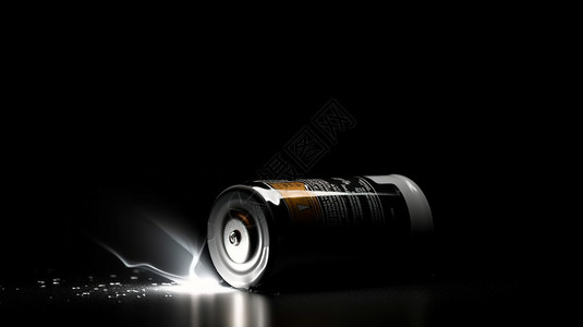 黑色移动电源放电的电池插画