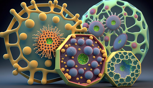 3D抽象细胞图片