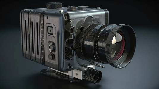 银色金属摄影机镜头图片