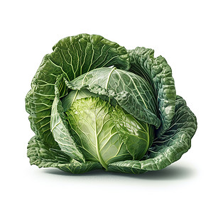 绿色蔬菜的特写新鲜的卷心菜特写插画