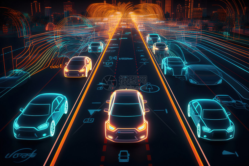 智能汽车未来交通概念图图片