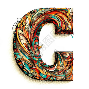 字母C创意设计背景图片