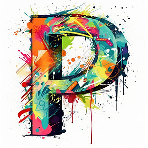 字母P创意设计酷炫背景图片