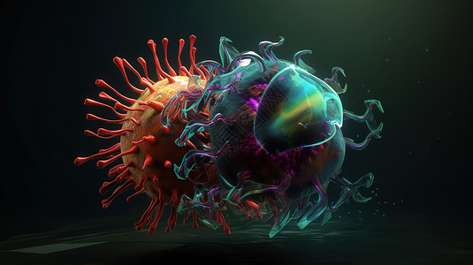 球形病毒背景图片
