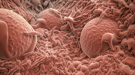 微观粉色细菌生物图片