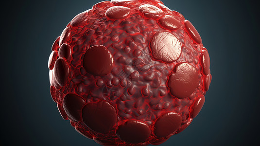 红色病毒细菌图片