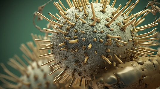 河豚刺身有触角的病毒设计图片