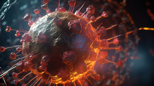 球形细菌有触角的巨大球形病毒设计图片