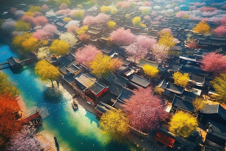 春暖花开的江南水乡图片
