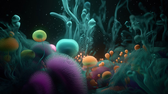 微观生命体细菌生命体高清图片