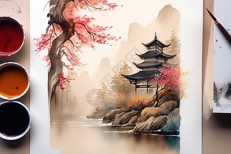传统的中国水彩画图片