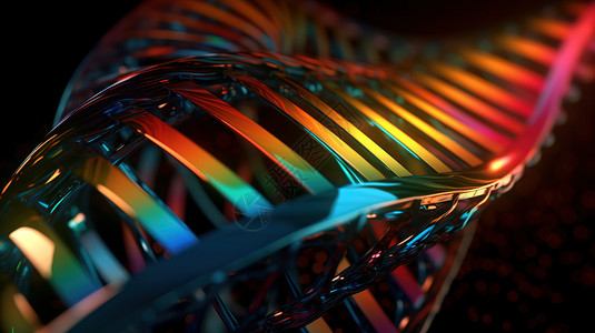 金属饰品金属镭射光DNA设计图片