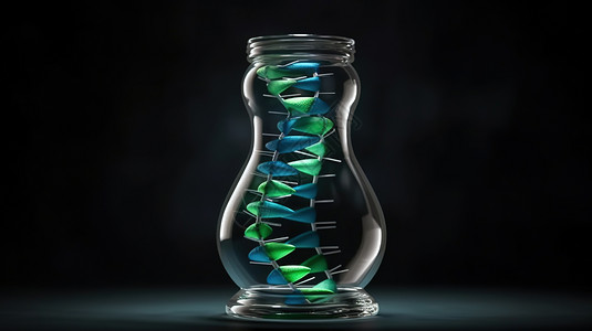瓶子里的DNA背景图片