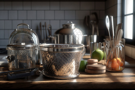 厨房模型素材厨房工具图片背景