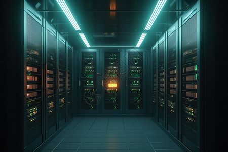 未来信息服务器室背景图片