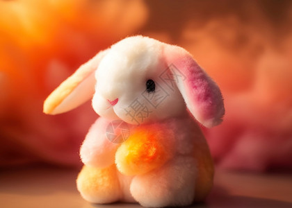 毛绒玩具兔子器材毛绒小兔子玩具插画