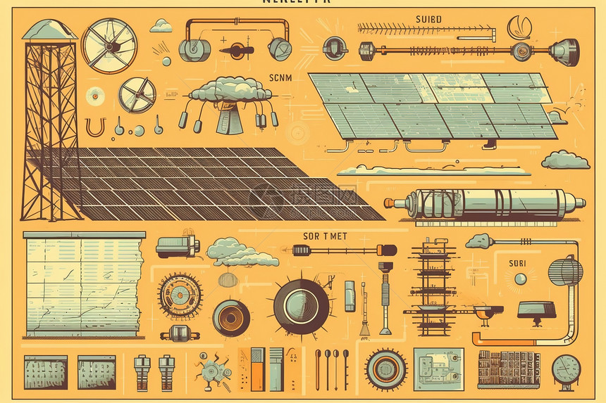 太阳能元素设计图图片