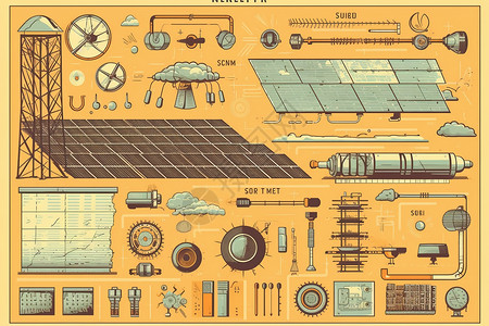 太阳能元素设计图图片