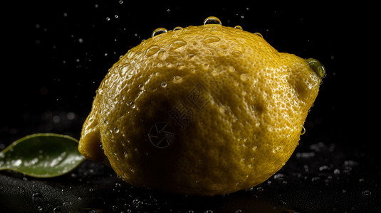 整个柠檬和水滴无缝背景背景图片