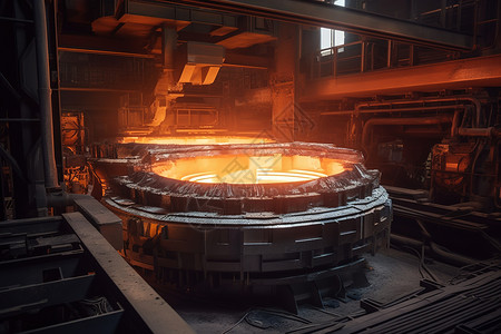 钢铁厂冶金背景图片