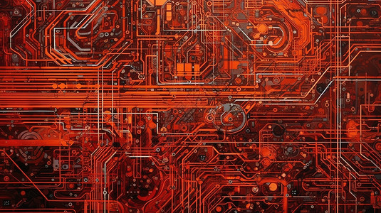 线路复杂的电脑CPU芯片背景图片