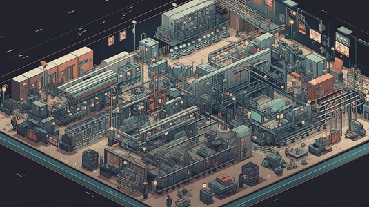 未来工厂工作环境背景图片