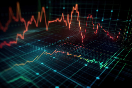 股市数据涨跌金融股市数据插画