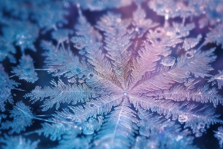 雪花特写图片