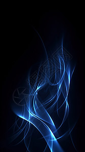 黑色烟雾装饰深蓝色背景带有灯光的装饰插画
