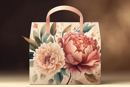 花卉手提袋背景图片