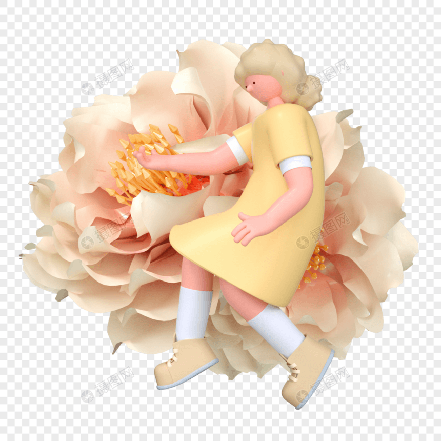 3DC4D立体春季装饰母亲节青年花卉鲜花图片