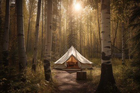 营地里的帐篷图片