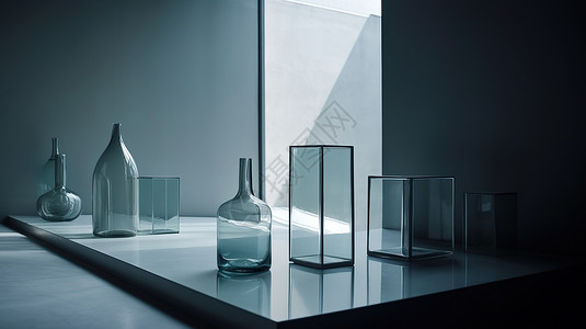 透明酒瓶素材透明玻璃瓶插画