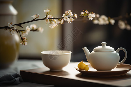 陶瓷白色茶具图片