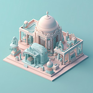 模拟建筑模型图片