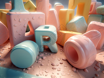 彩色字母玩具高清图片