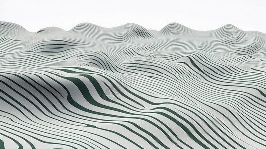绿色波浪线条山脉高清图片