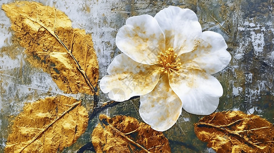 抽象的金色花朵图片
