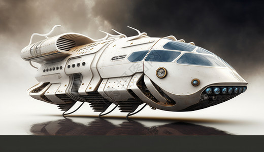 智能悬浮车科幻飞行器背景图片
