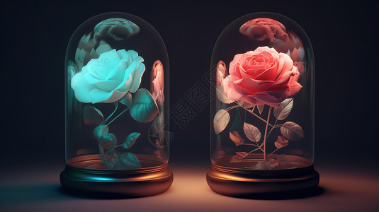 容器里的花朵背景图片