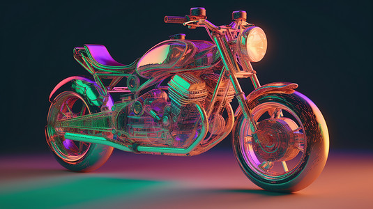 镭射激光摩托车背景图片