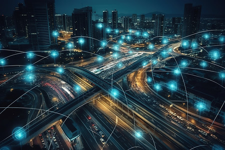 交通通信智能城市与交通设计图片