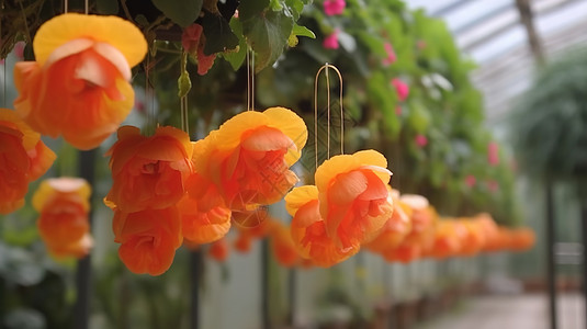 橙色植物花朵背景图片