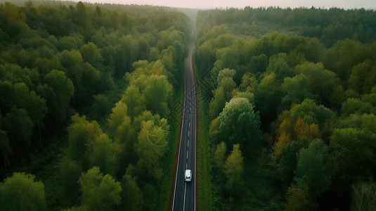 白色马路白色新能源汽车背景