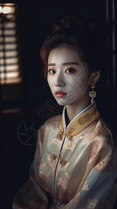 中国古典美女背景图片