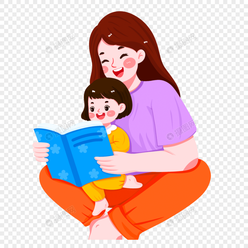 教孩子读书的母亲图片