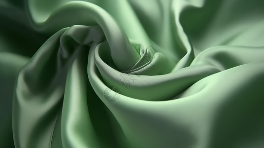 绿色丝绸极简背景图片