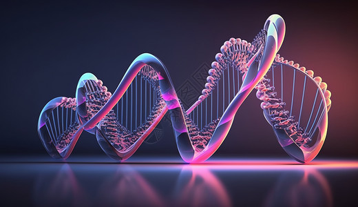玫红色DNA模型背景图片